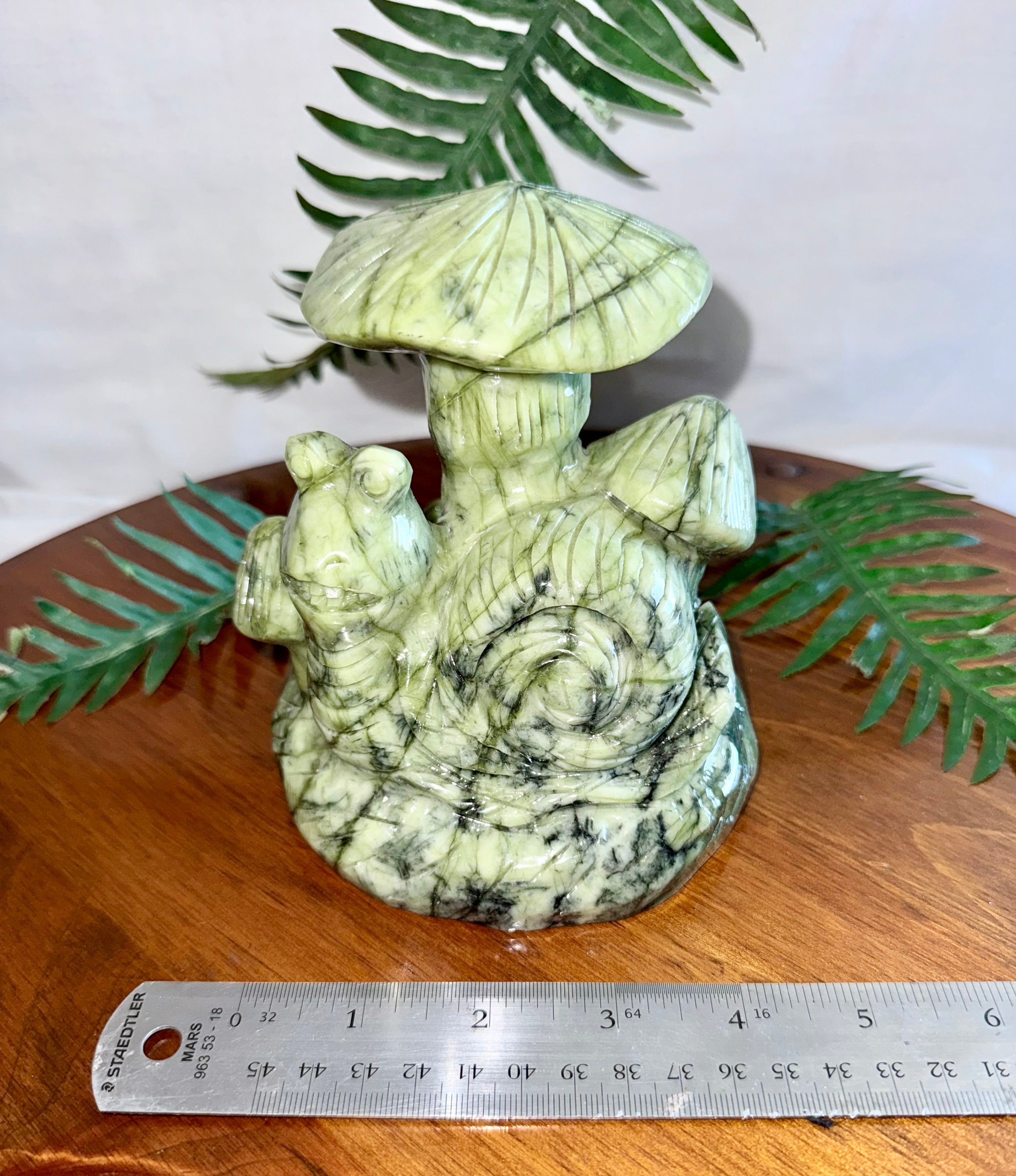 Happy Snail Xiuyan Jade Carving