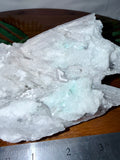 Raw Selenite with Chrysocolla