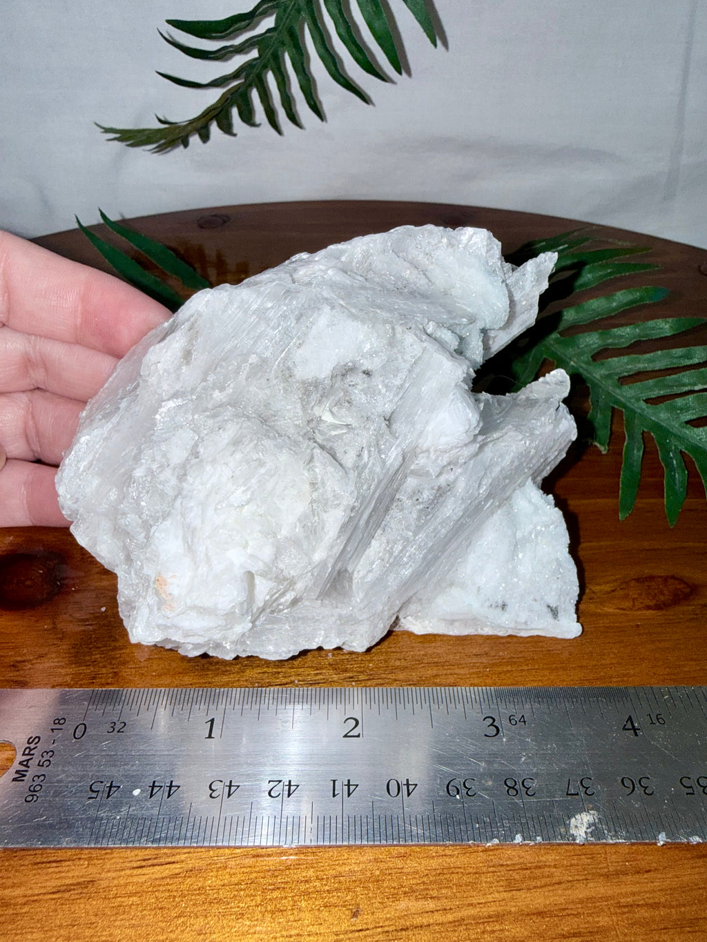 Raw Selenite with Chrysocolla