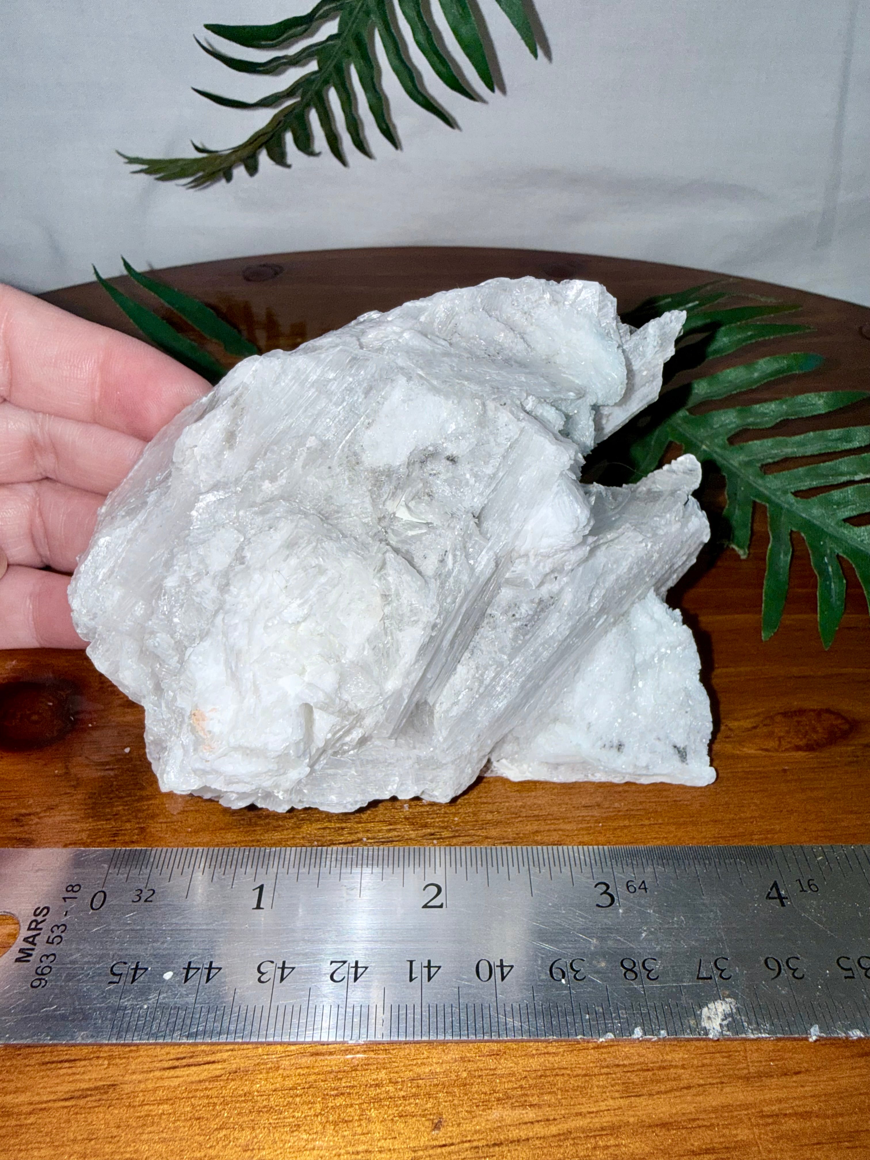 Raw Selenite with Chrysocolla