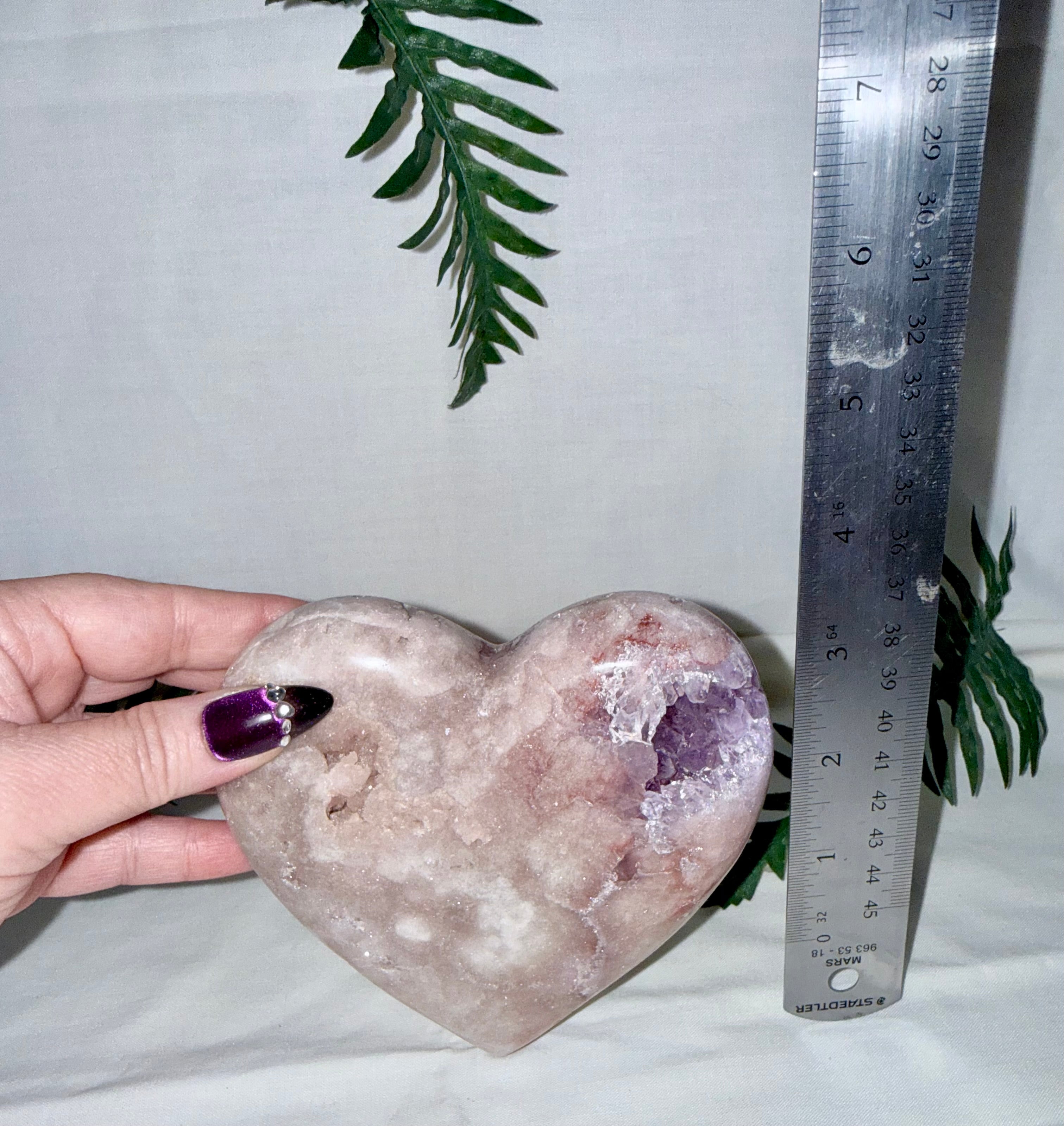 Pink Amethyst Heart