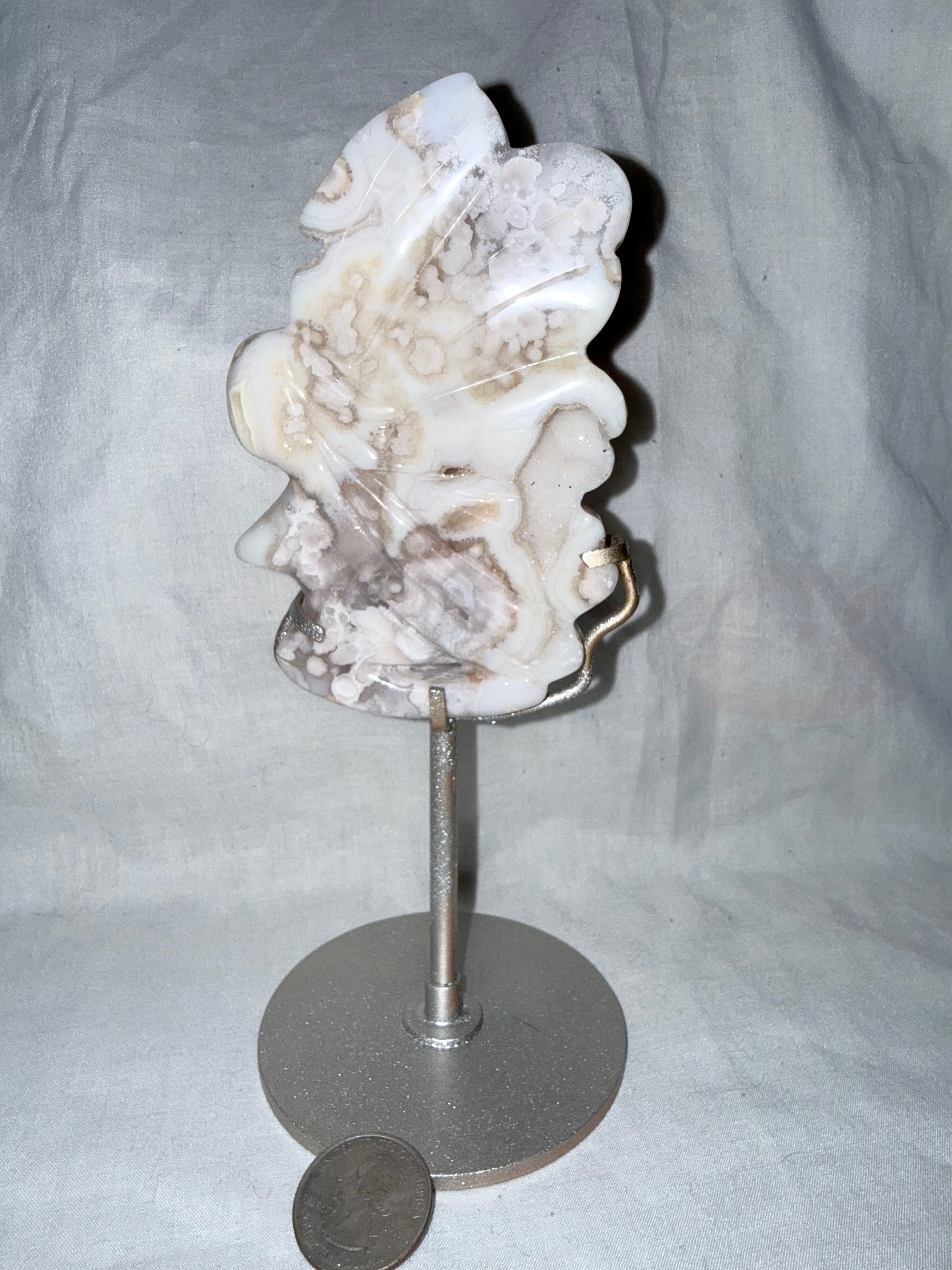 White Flower Agate Angle