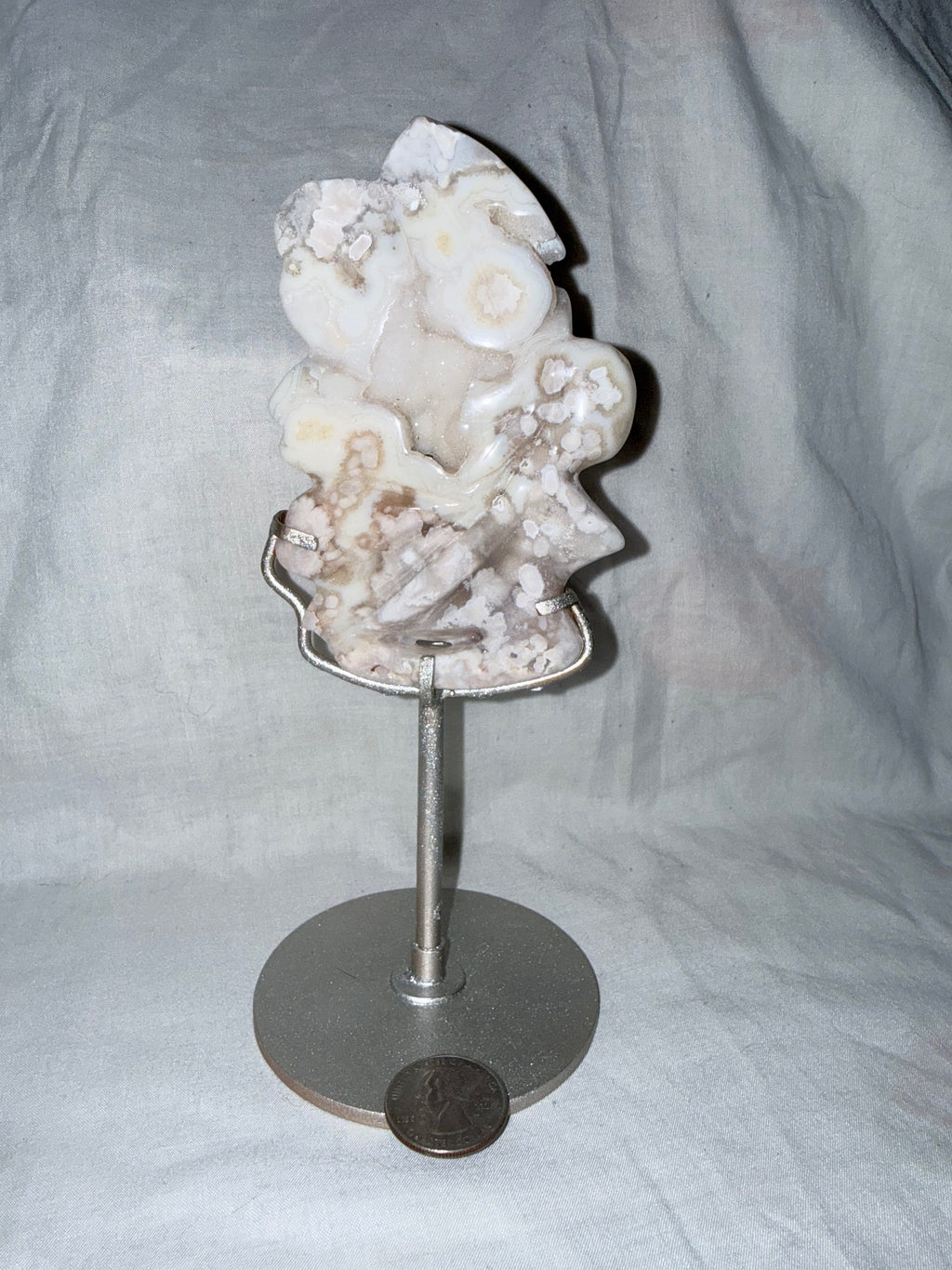 White Flower Agate Angle