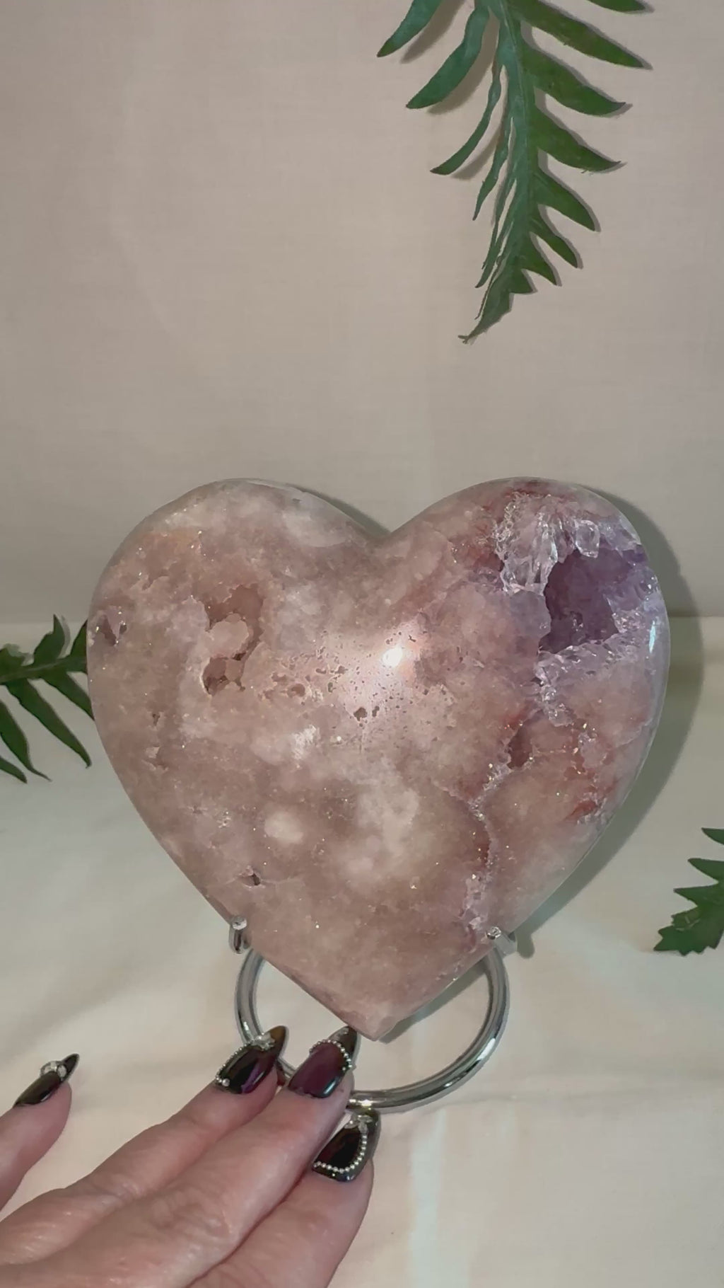 Pink Amethyst Heart