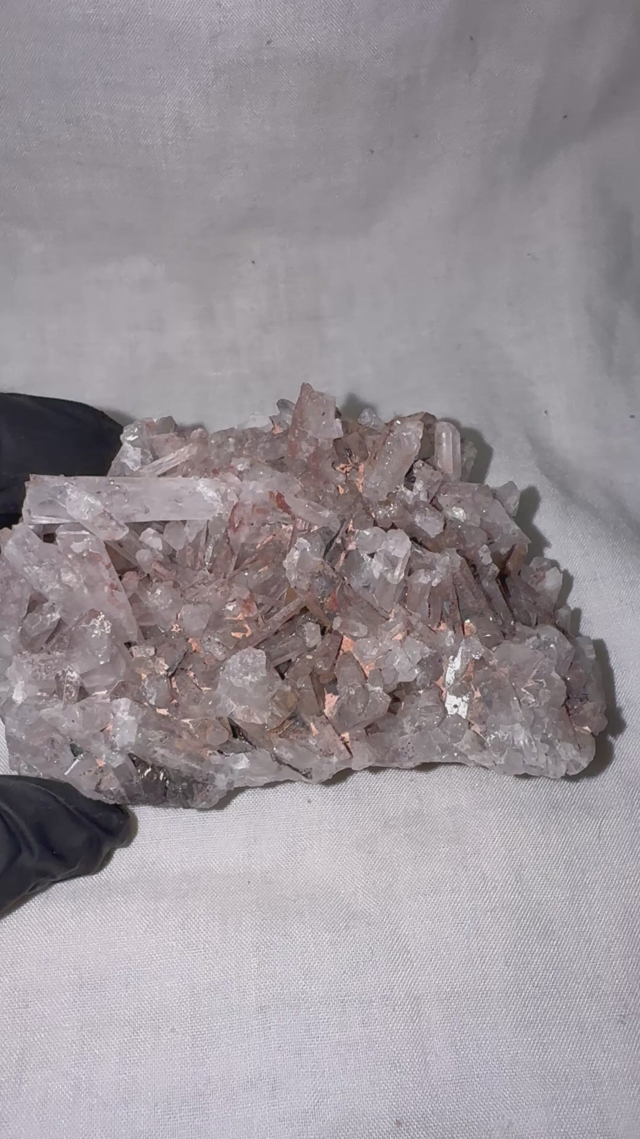 Quartz Cluster With Red Inclusions